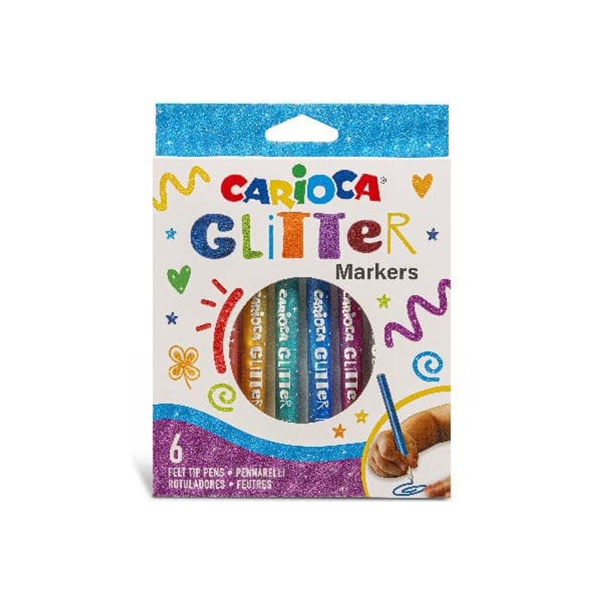 Glitter markers 6 st