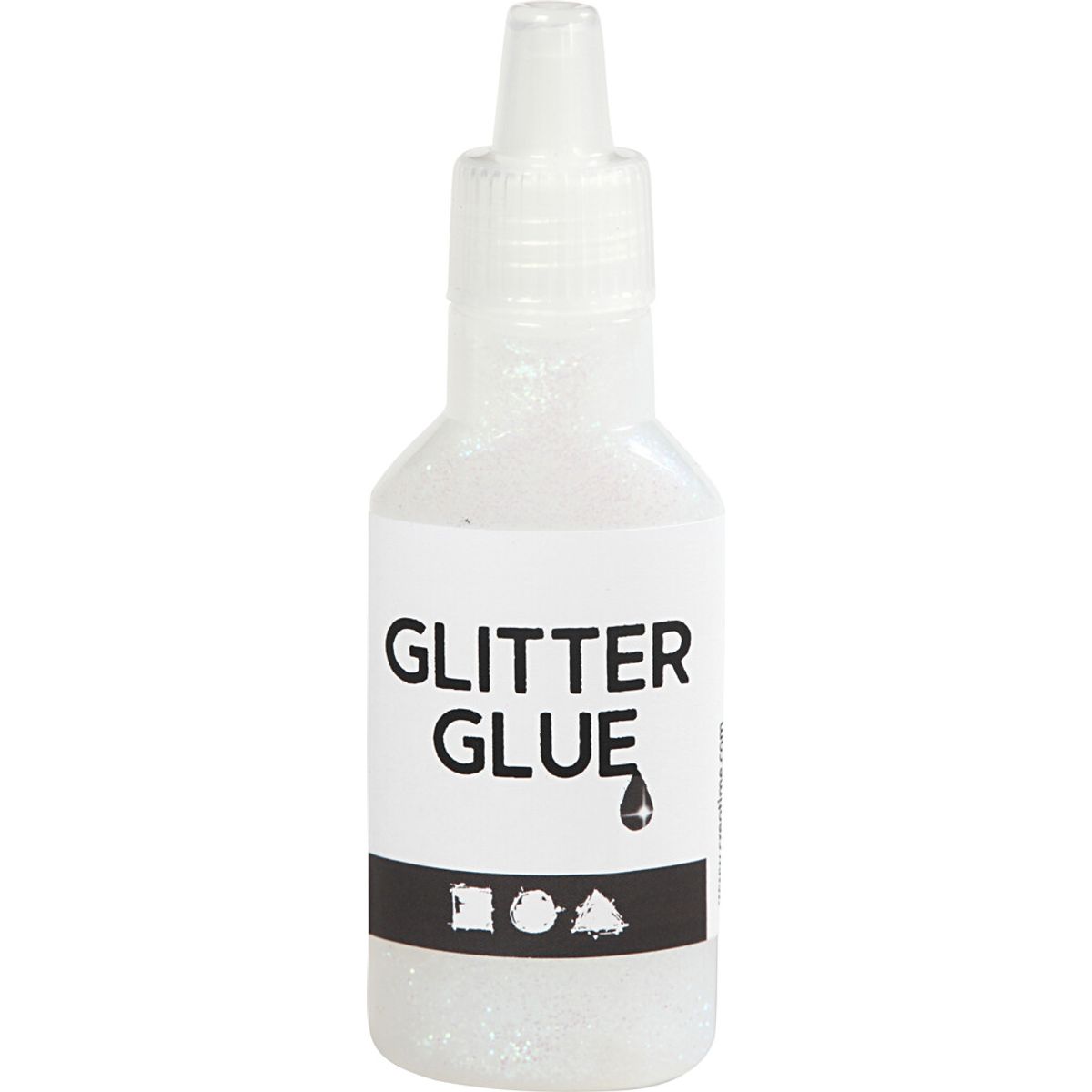 Glitterlim - Holografisk Hvid - 25 Ml