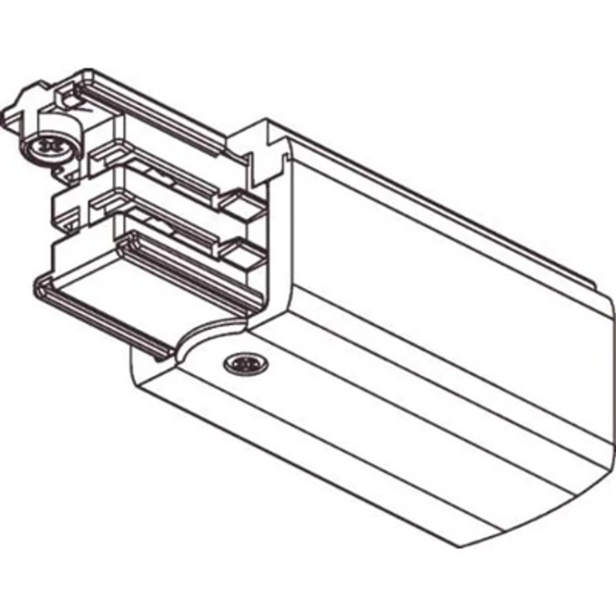 Global pro tilslutningsstykke 230V, 3-faset, venstre, hvid. - PROFESSIONEL