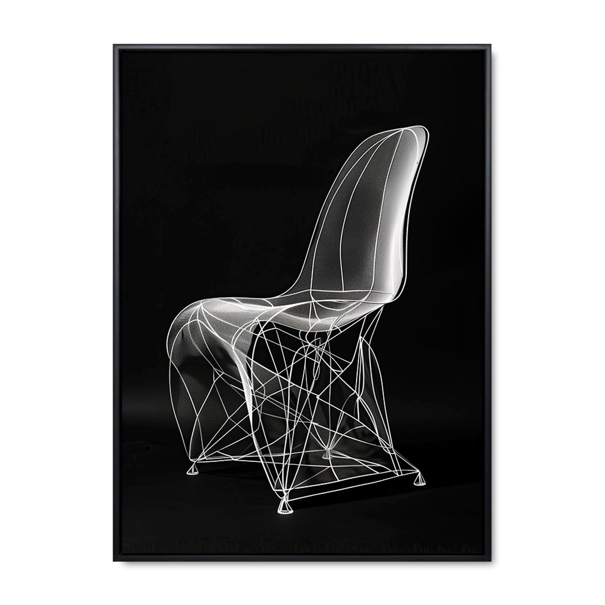 Graceful 4 - 100x140 cm. - Sort ramme