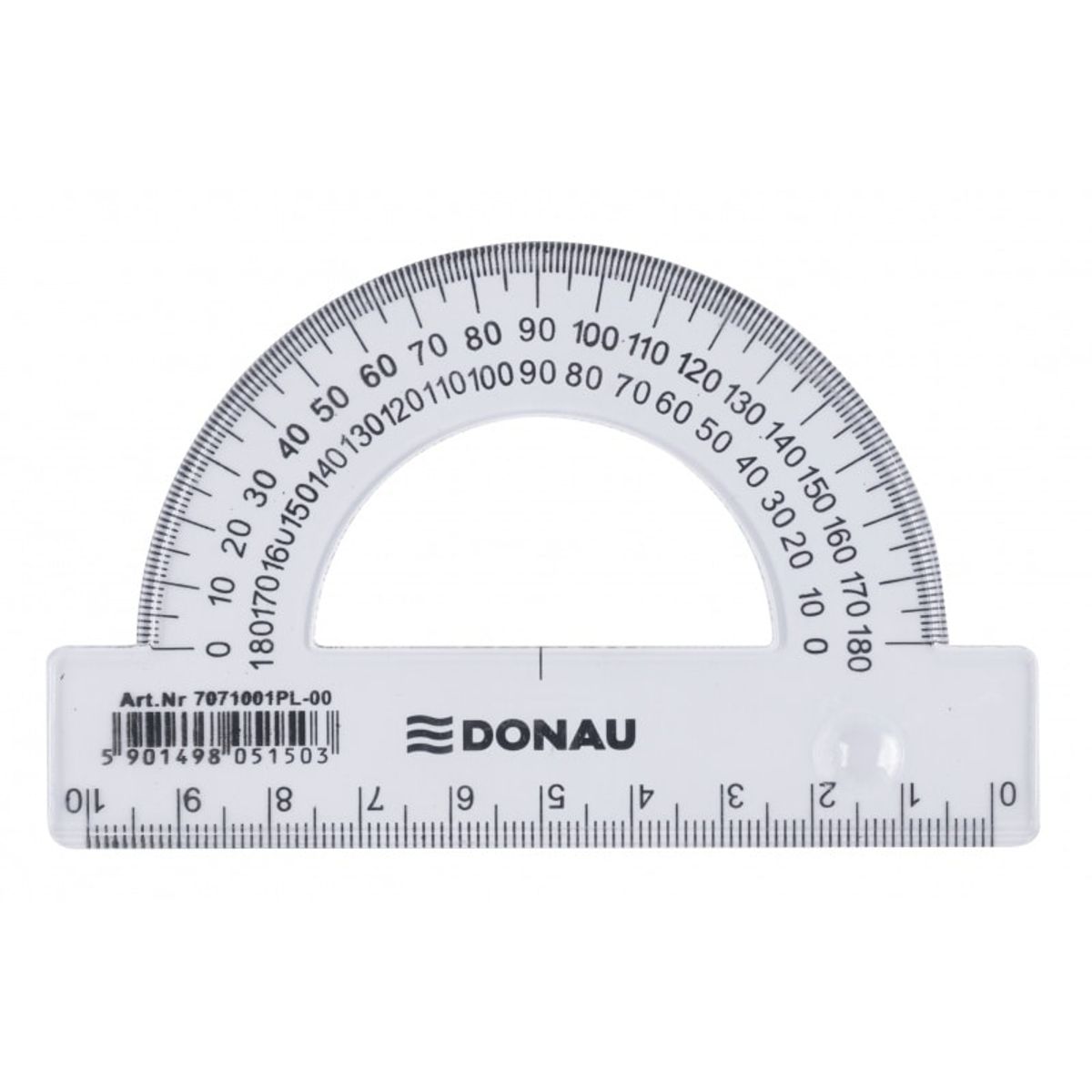 Grader DONAU 10cm 180° Transparent Polystyren 50 stk.