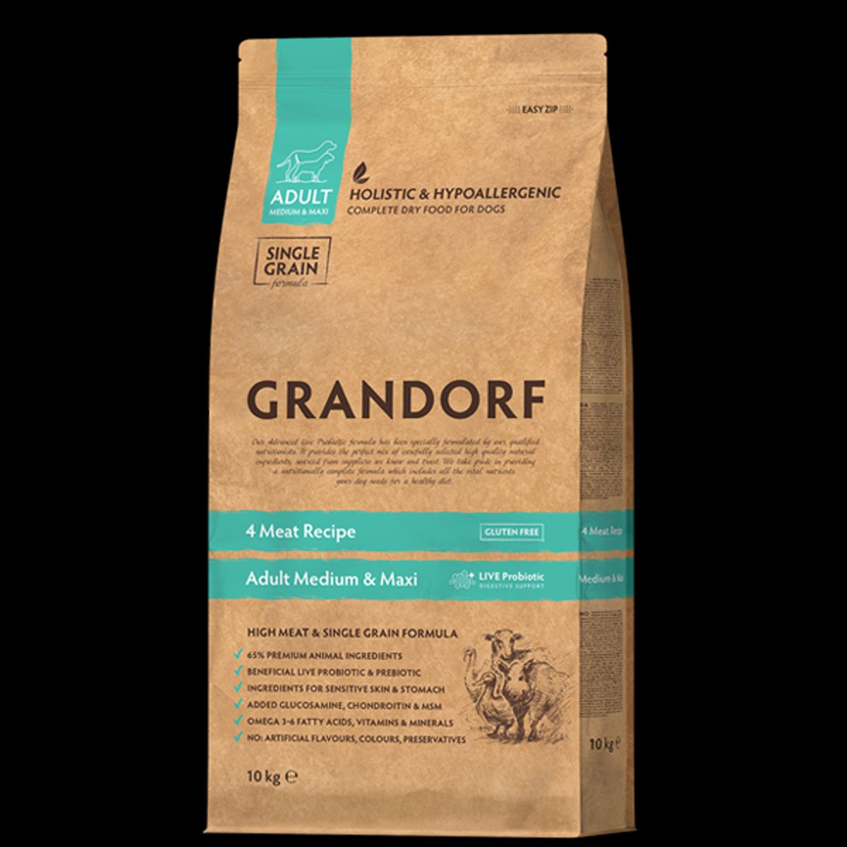 Grandorf hundefoder Adult 4 Meat 10Kg