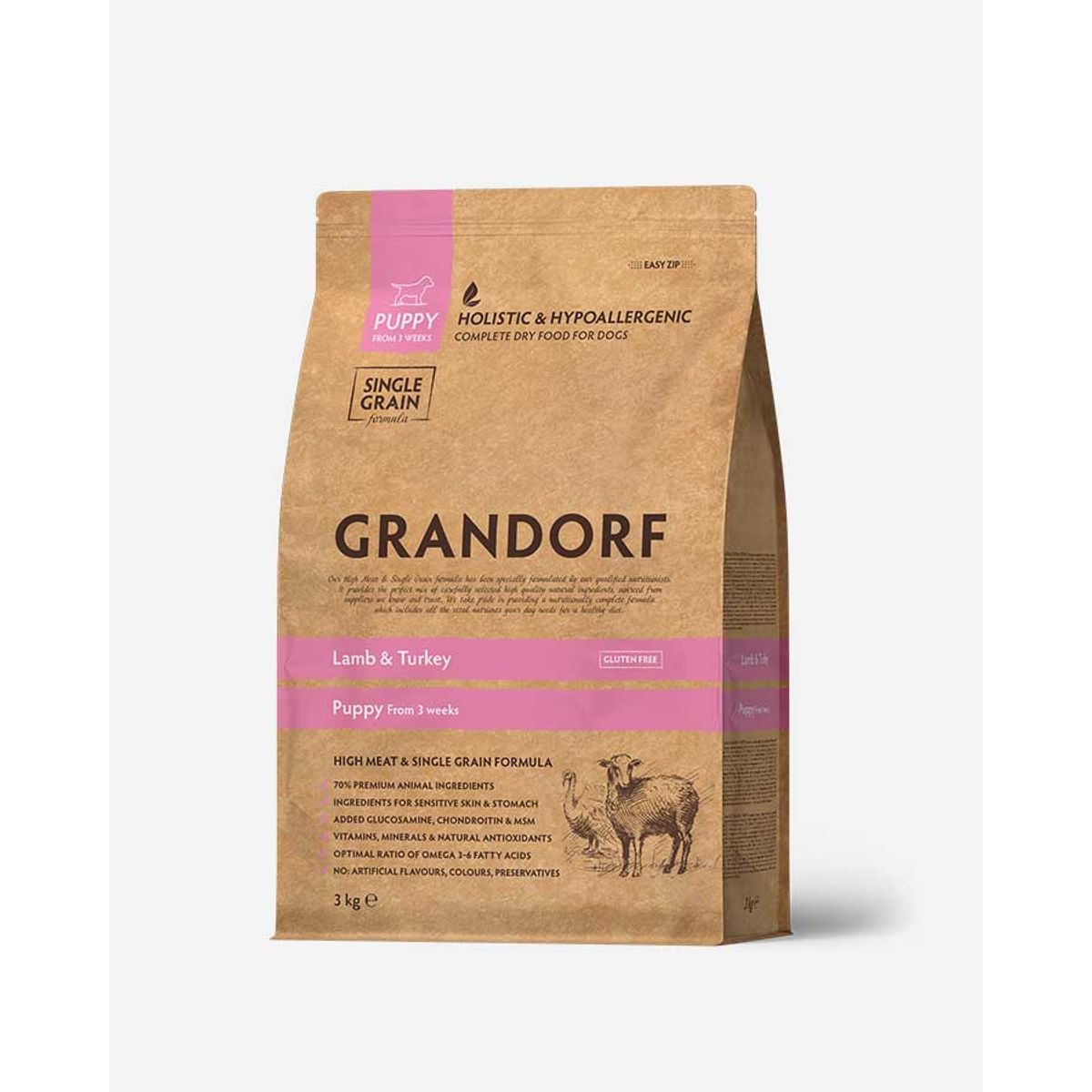 Grandorf Puppy - Lam og Kalkun - 3kg