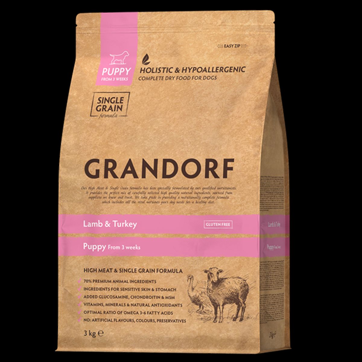 Grandorf Puppy Lamb&Turkey 3Kg