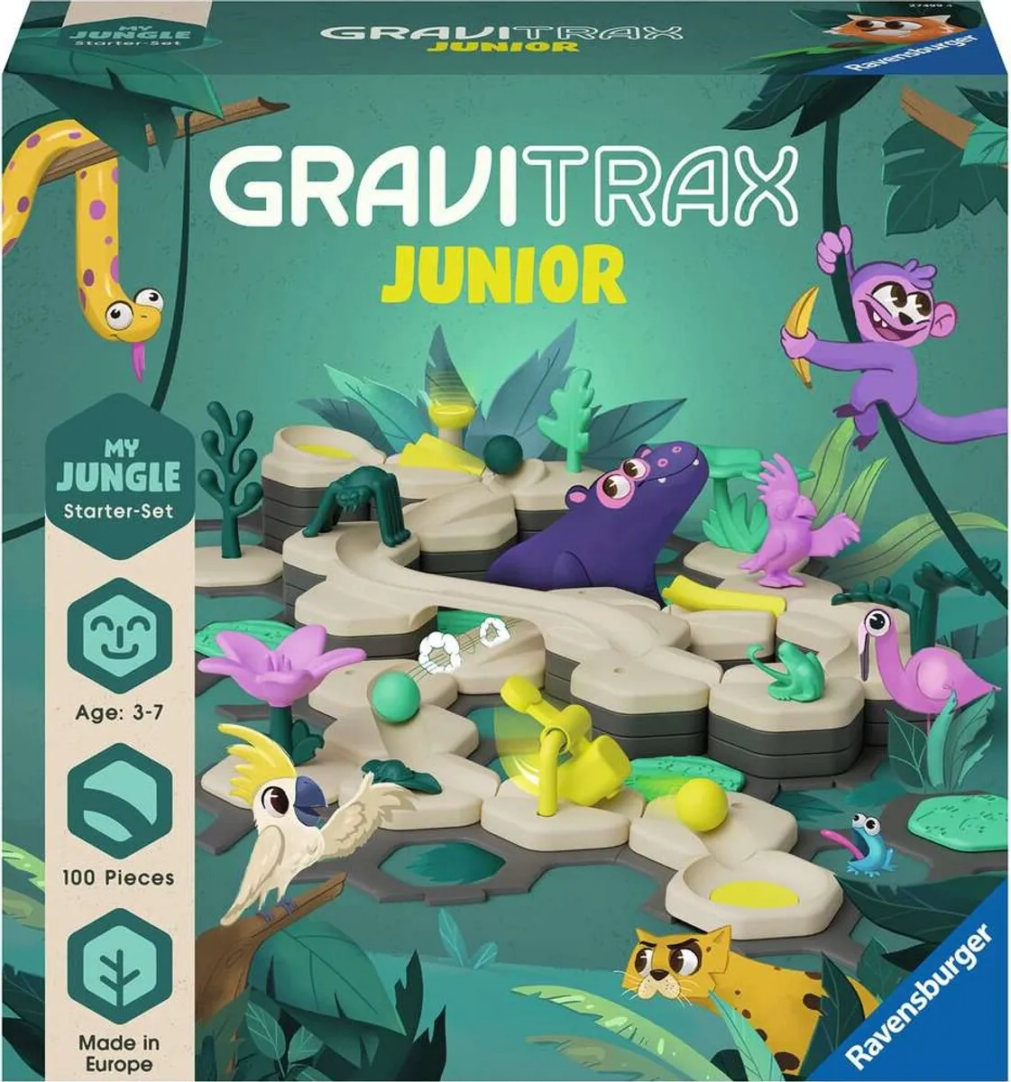 Gravitrax - Junior Starter-set Jungle - 98 Dele