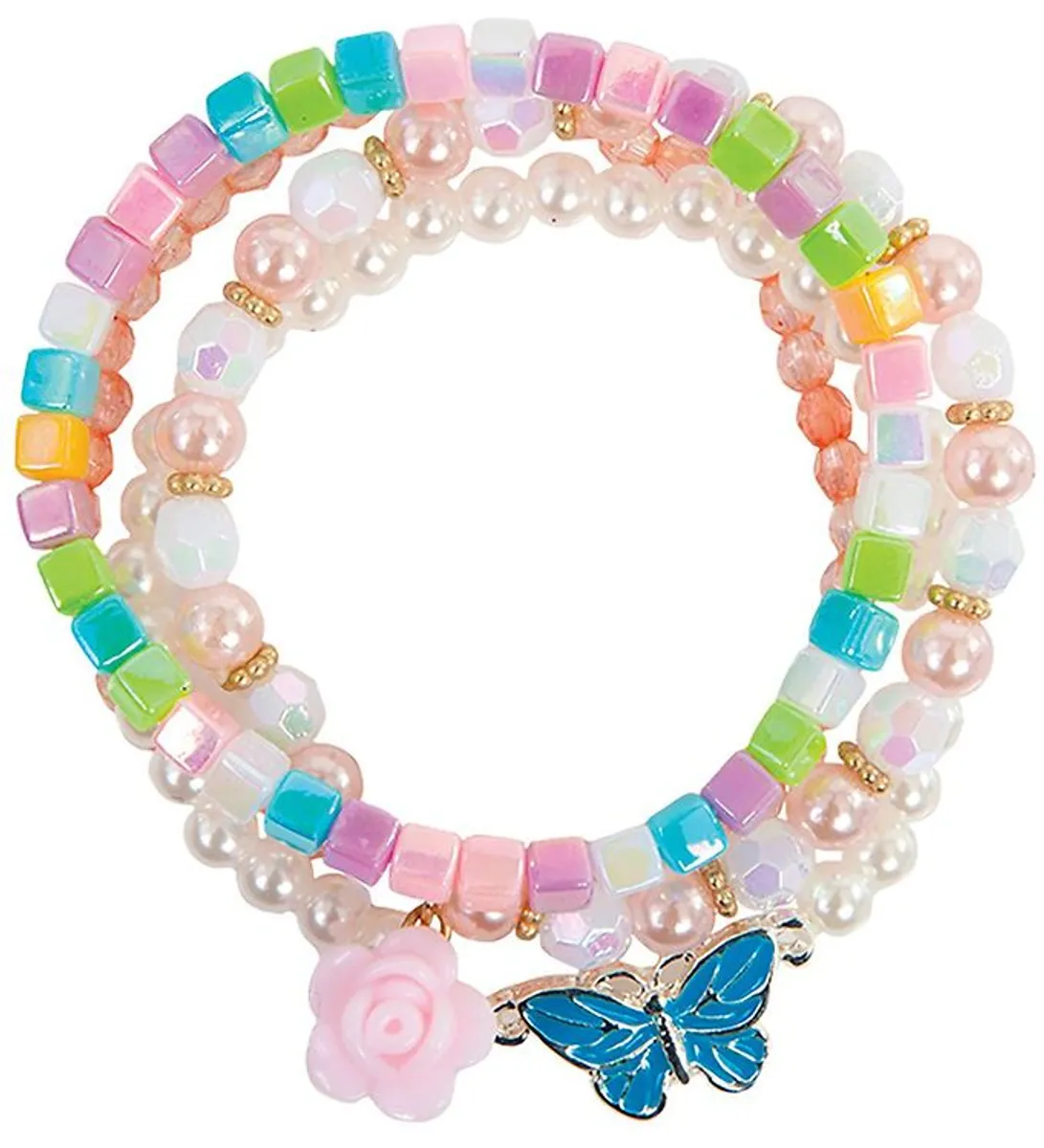 Great Pretenders Armbånd - 4-Pak - Pearly Butterfly