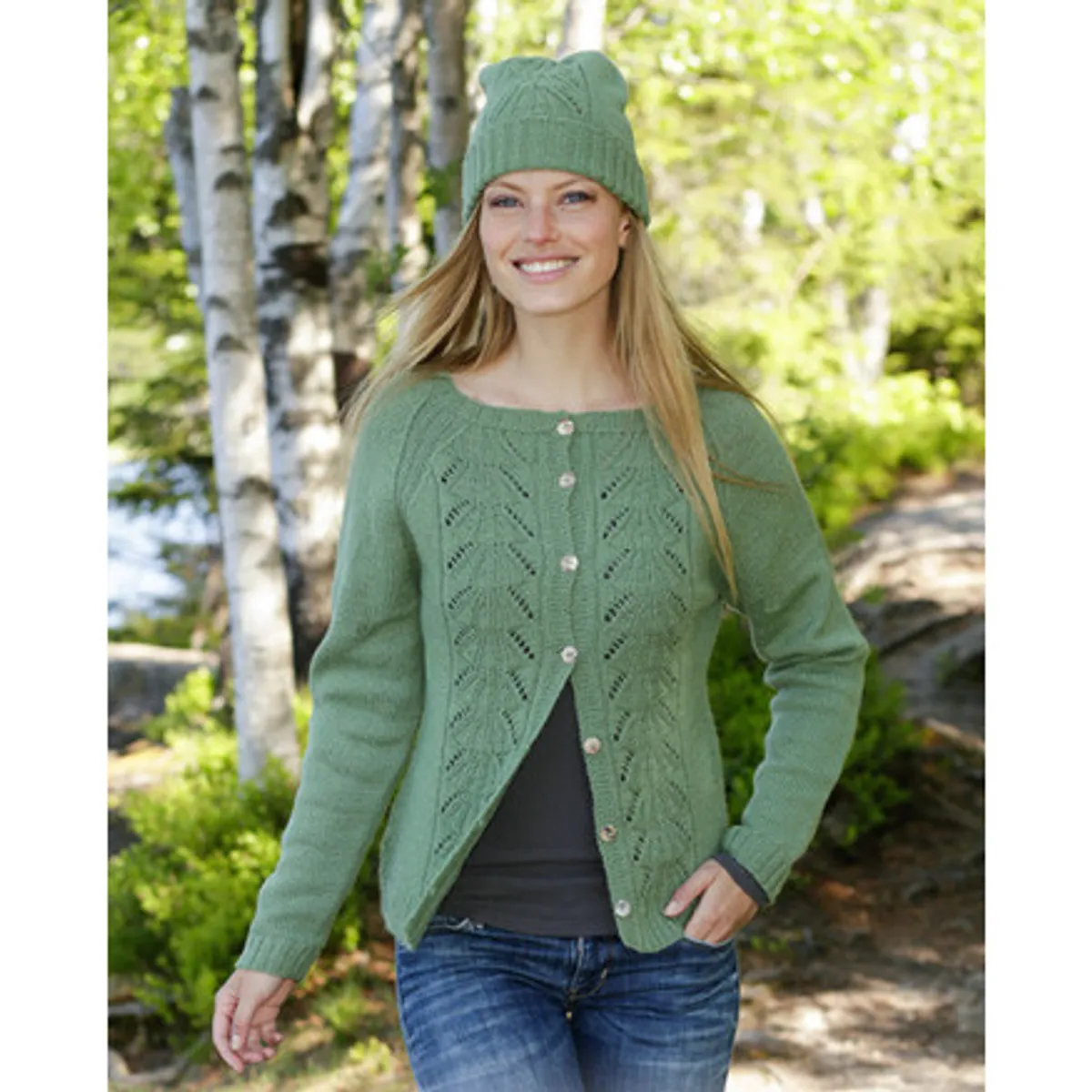 Green Luck by DROPS Design - Jakke Strikkeopskrift str. S - XXXL - Small