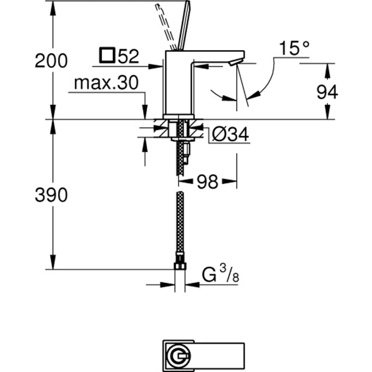 GROHE EUROCUBE JOY ETGREB HÅND