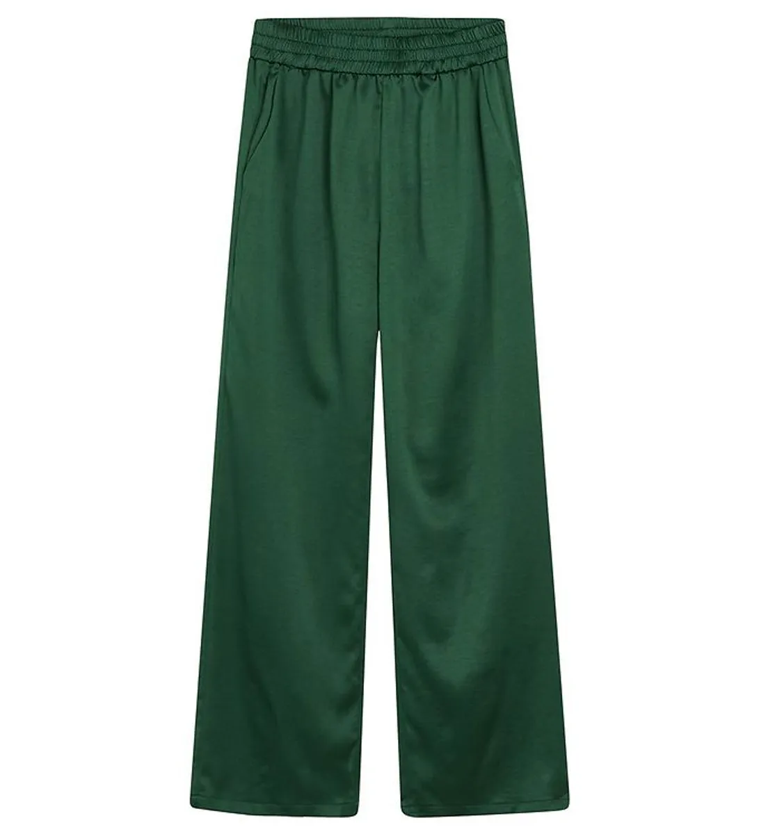 Grunt Bukser - Corinne Satin Pants - Grøn