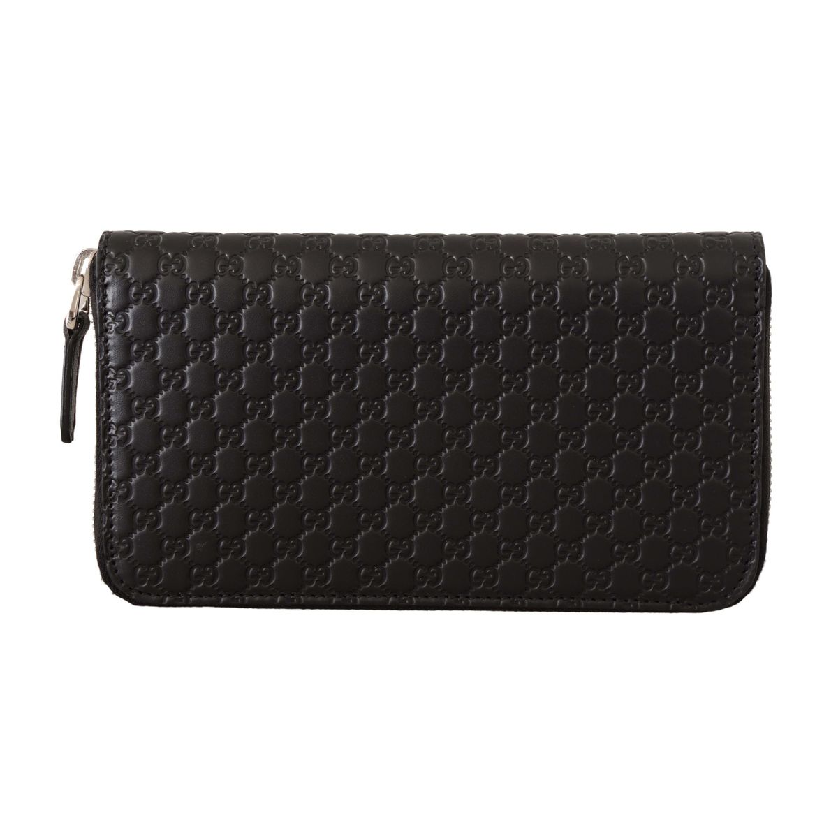 Gucci Elegant Black Leather Zip-Around Wallet