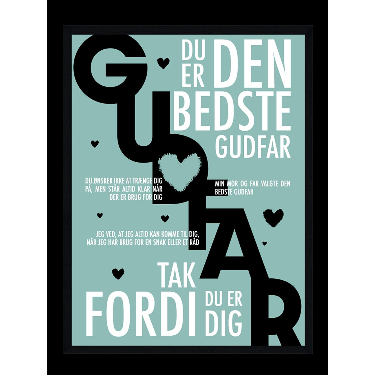 Gudfar plakat - Personlig plakat