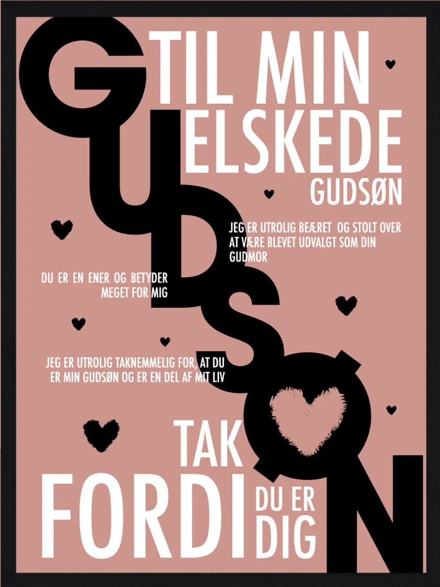 Gudsøn plakat - Personlig plakat