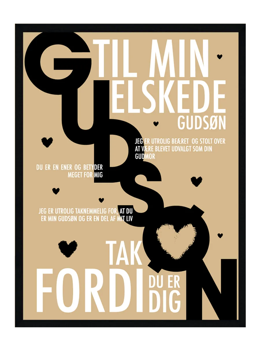 Gudsøn plakat - Personlig plakat