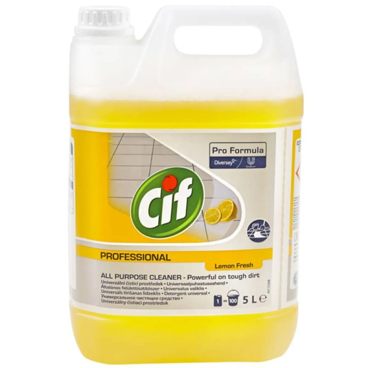 Gulv- og multisurface rengøringsmiddel citron 5L.