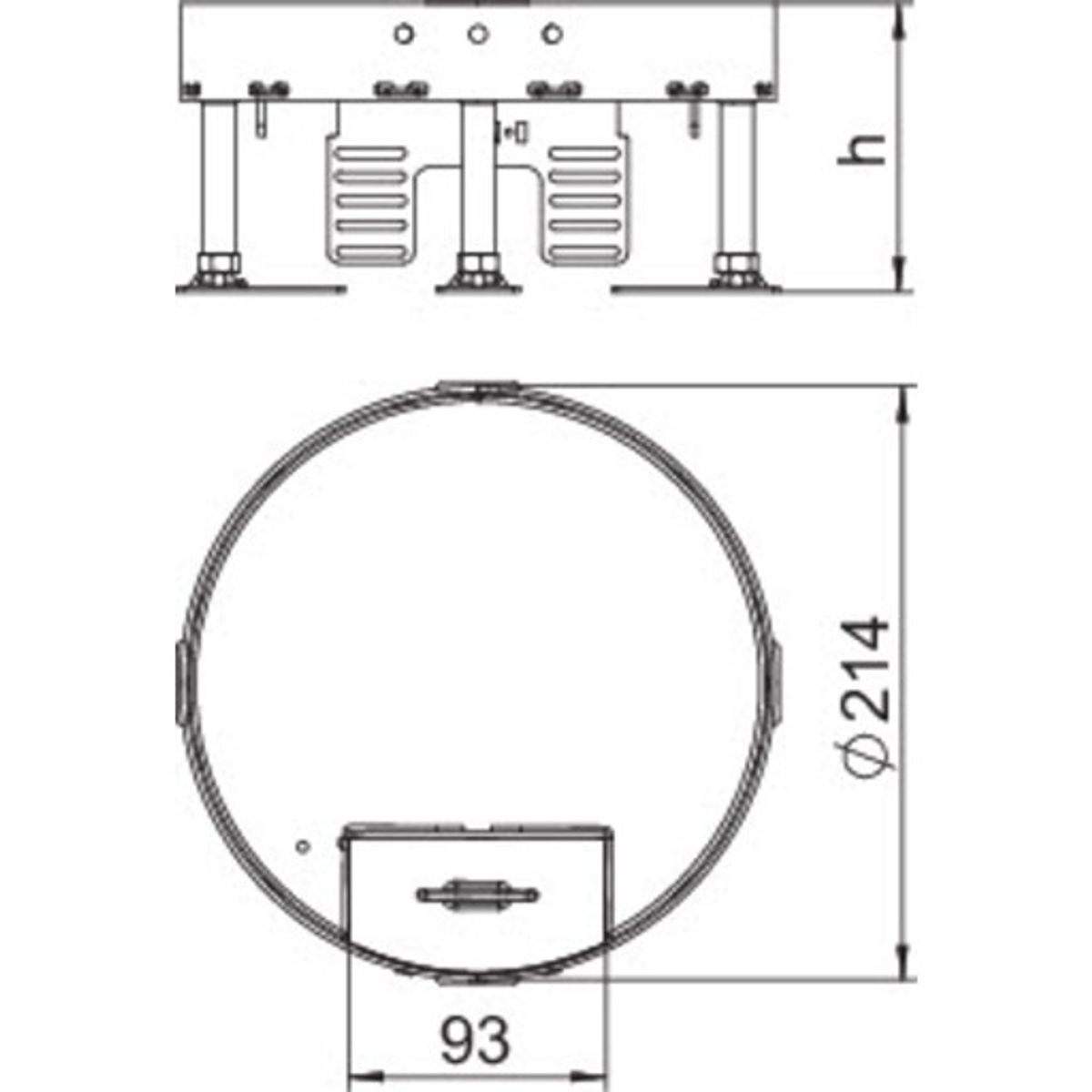 GULVBOKS RUND RKS2 R4 V20