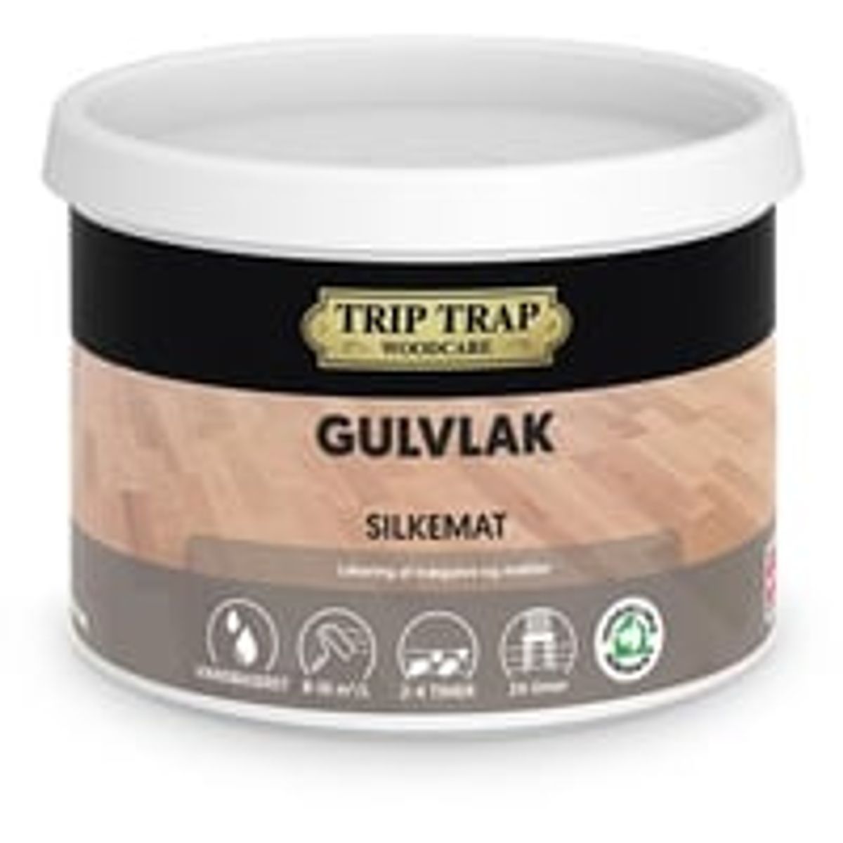 Gulvlak silkemat 0,38L farvels