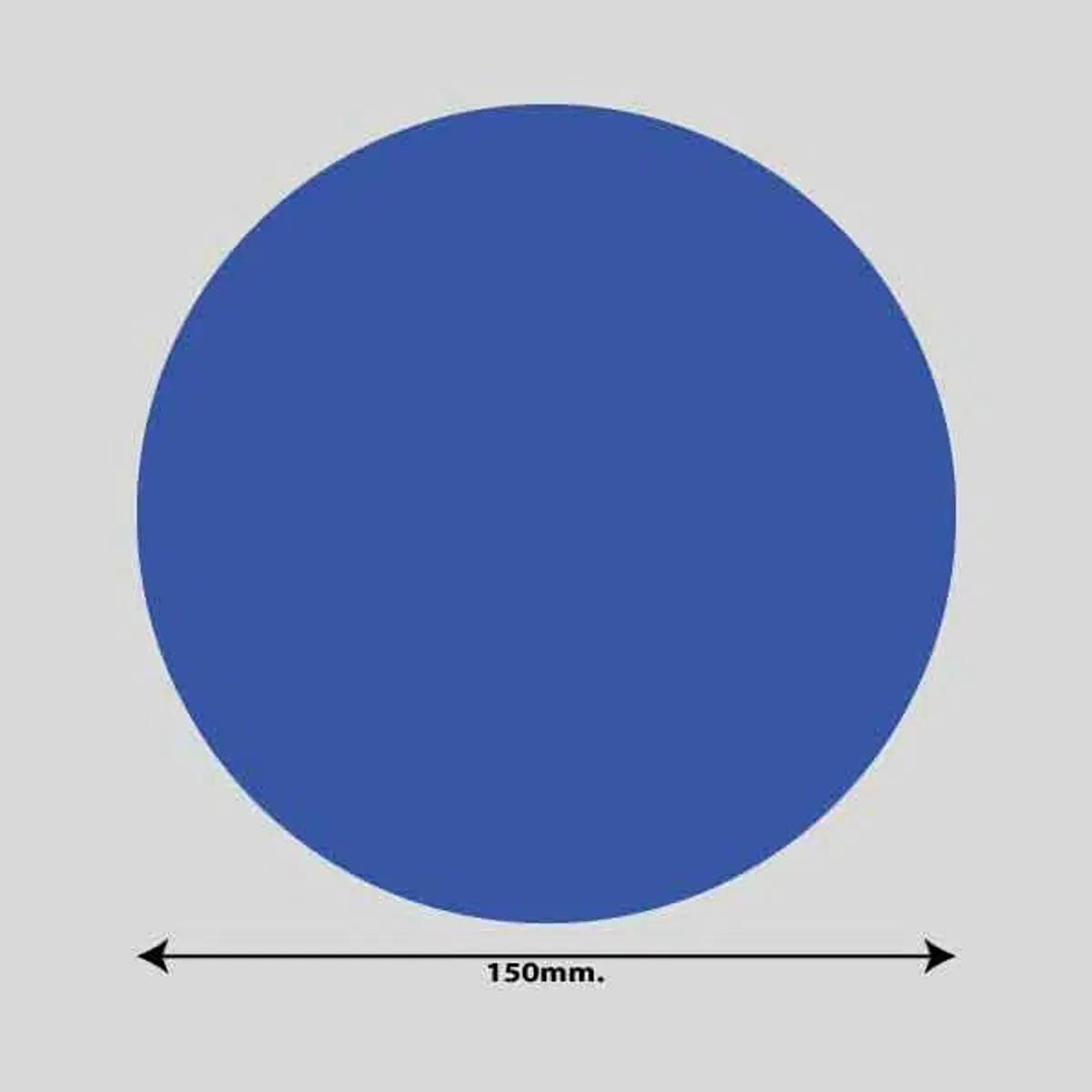 Gulvmarkerings Tape og Symboler. - Blå / Cirkel Ø150mm (10 stk. pakke)