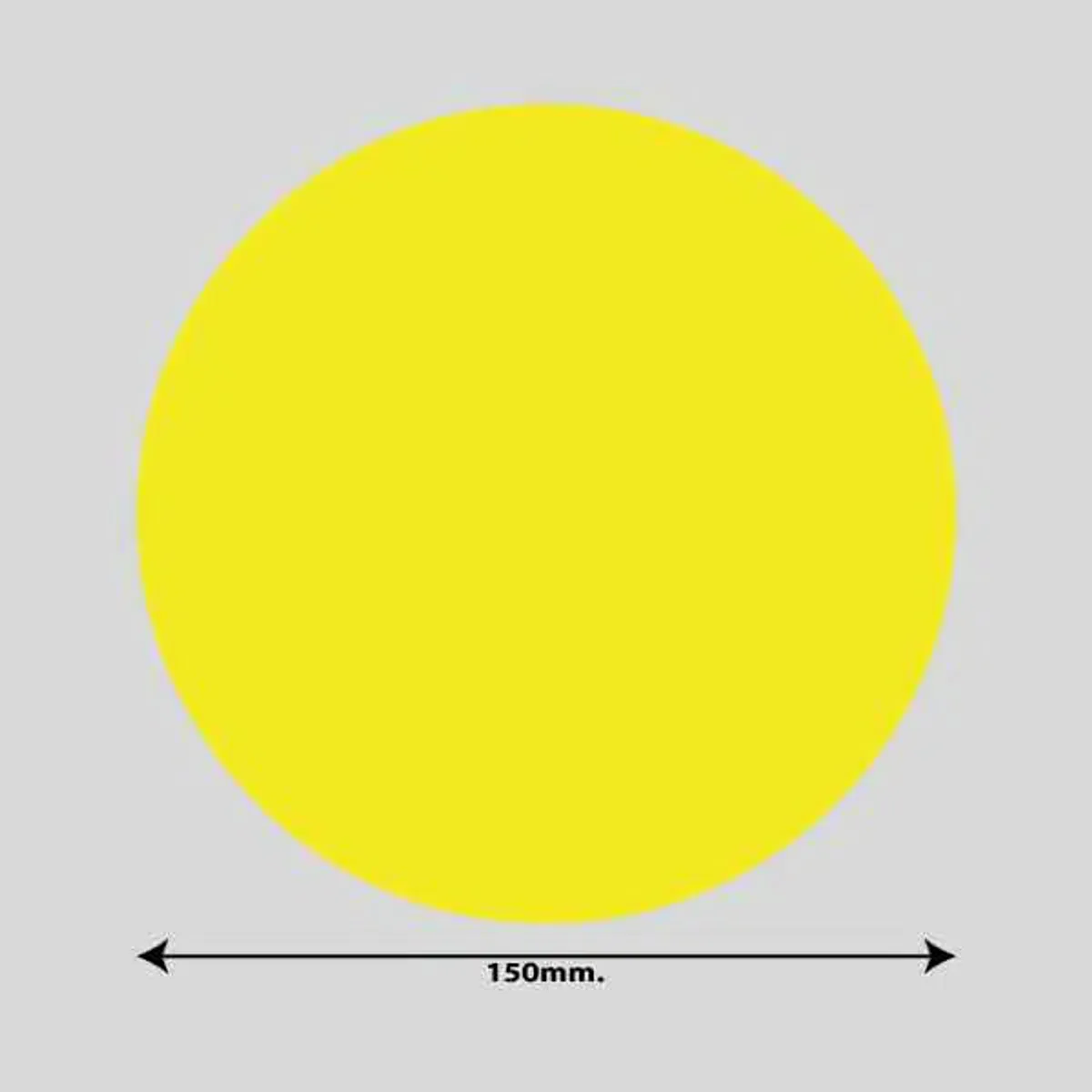 Gulvmarkerings Tape og Symboler. - Gul / Cirkel Ø150mm (10 stk. pakke)