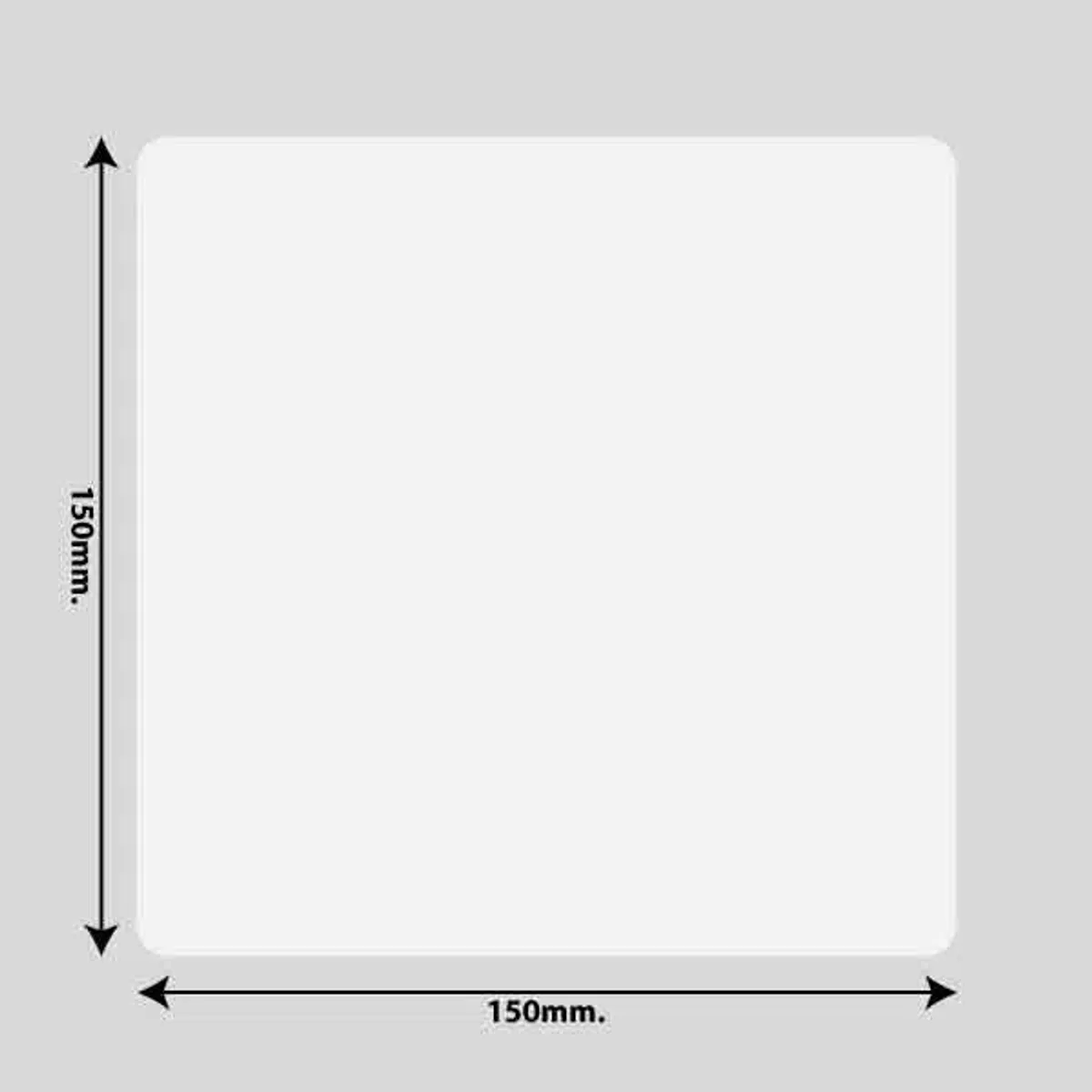 Gulvmarkerings Tape og Symboler. - Hvid / Firkant 150mm x 150mm (10 stk. pakke)