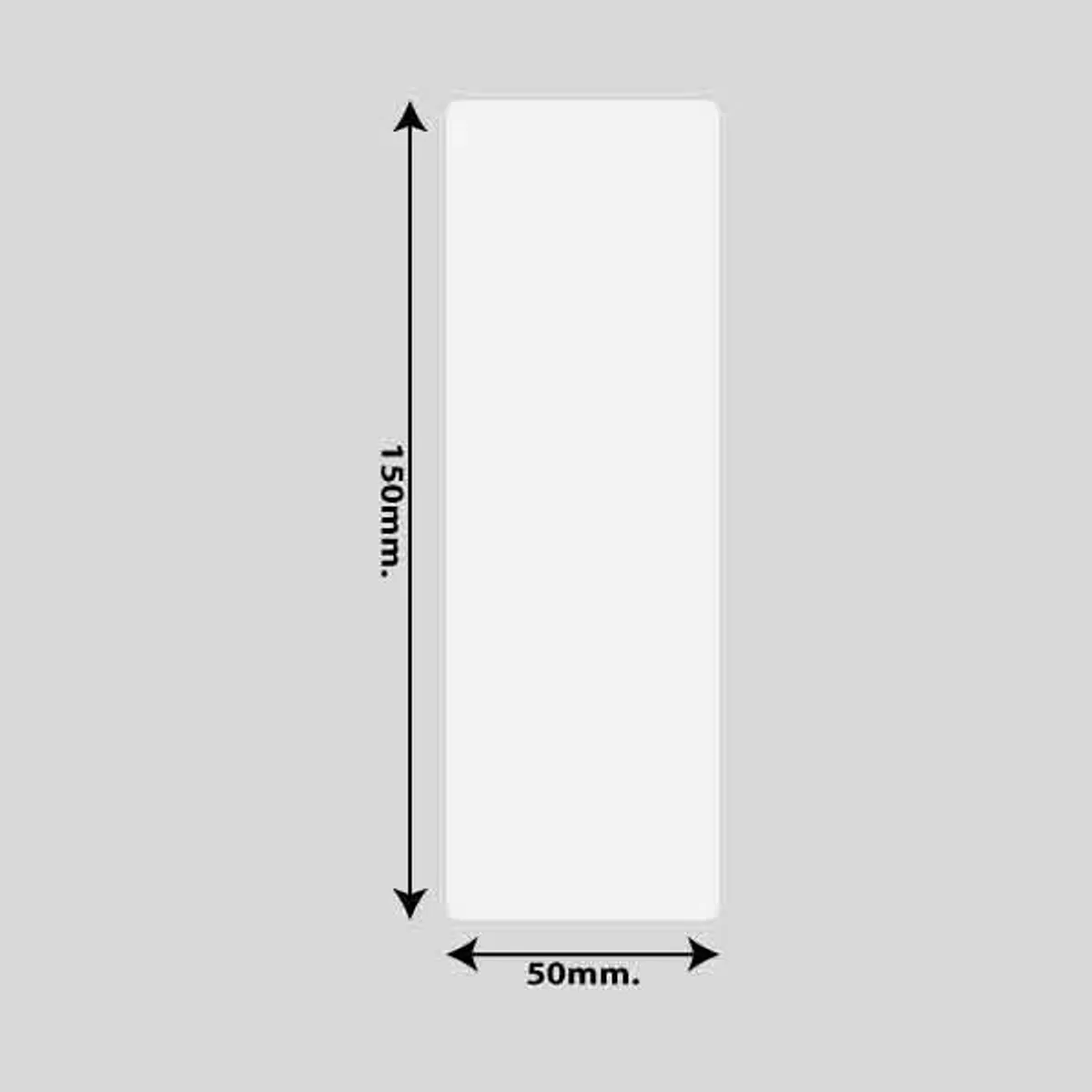 Gulvmarkerings Tape og Symboler. - Hvid / Rektangel 50mm x 150mm (10 stk. pakke)