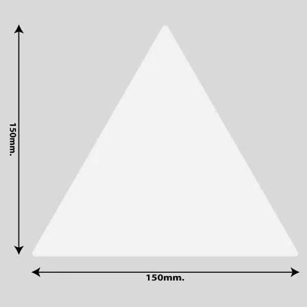 Gulvmarkerings Tape og Symboler. - Hvid / Trekant 150mm x 150mm (10 stk. pakke)