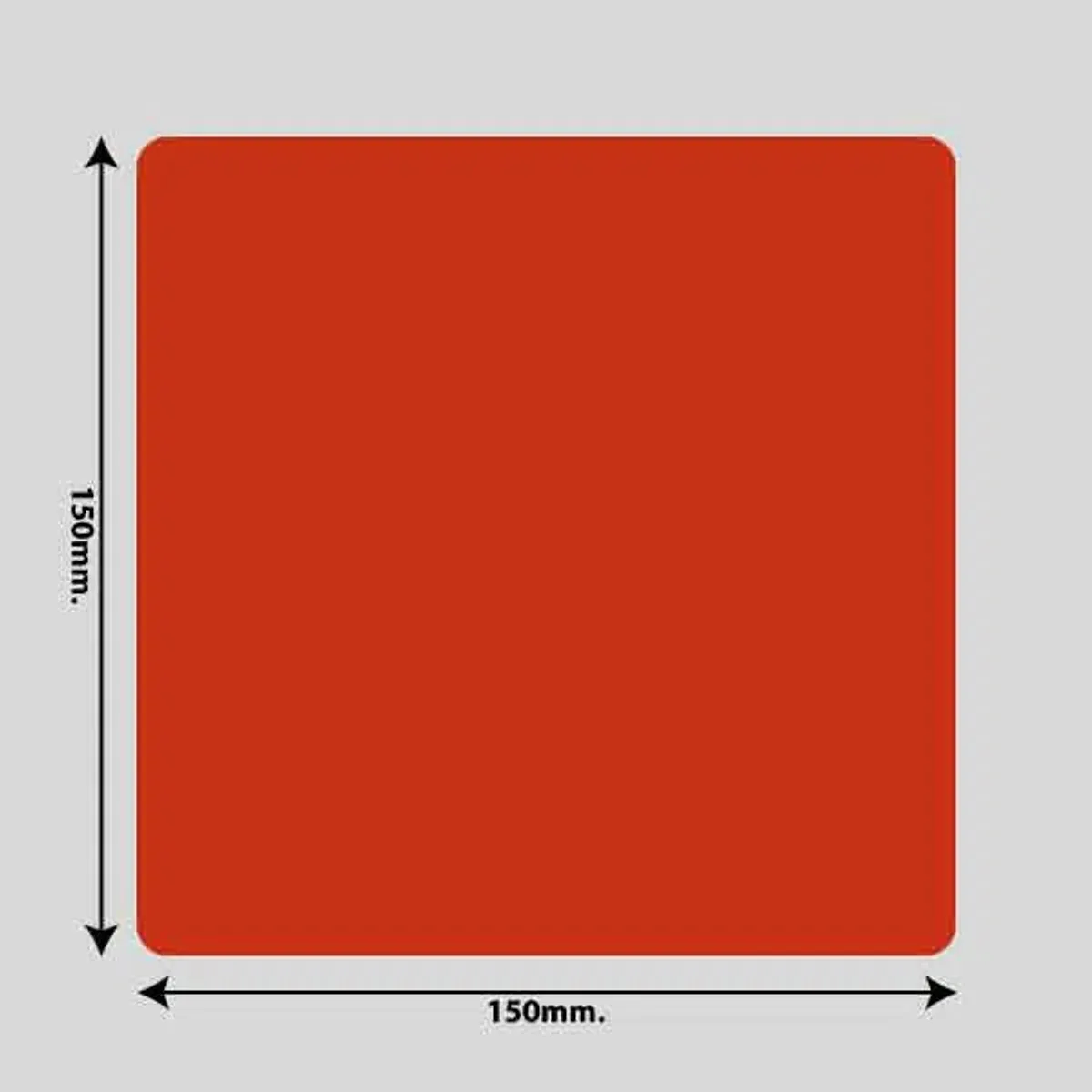 Gulvmarkerings Tape og Symboler. - Rød / Firkant 150mm x 150mm (10 stk. pakke)