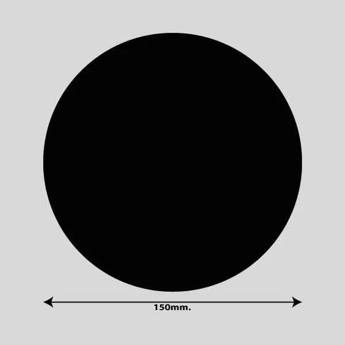 Gulvmarkerings Tape og Symboler. - Sort / Cirkel Ø150mm (10 stk. pakke)