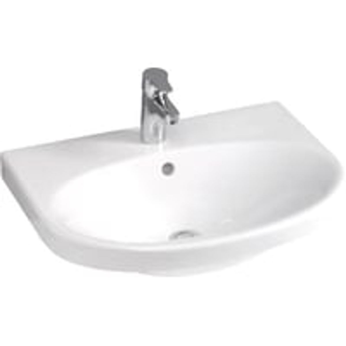 Gustavsberg Nautic 5556 - Hndvaske med 1 hanehul uden CeramicPlus, 560 x 430 mm, hvid