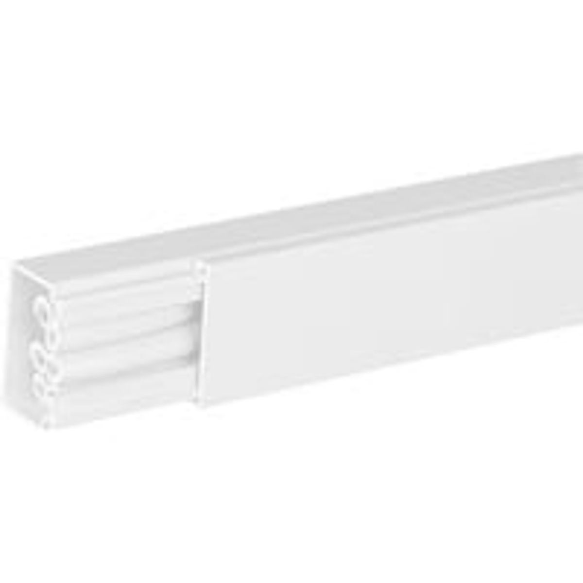 Hager Kabelkanal LF - Kanalbund med lg, 20 x 33 mm med skillespor (LF 20036), perlehvid - 2 meter