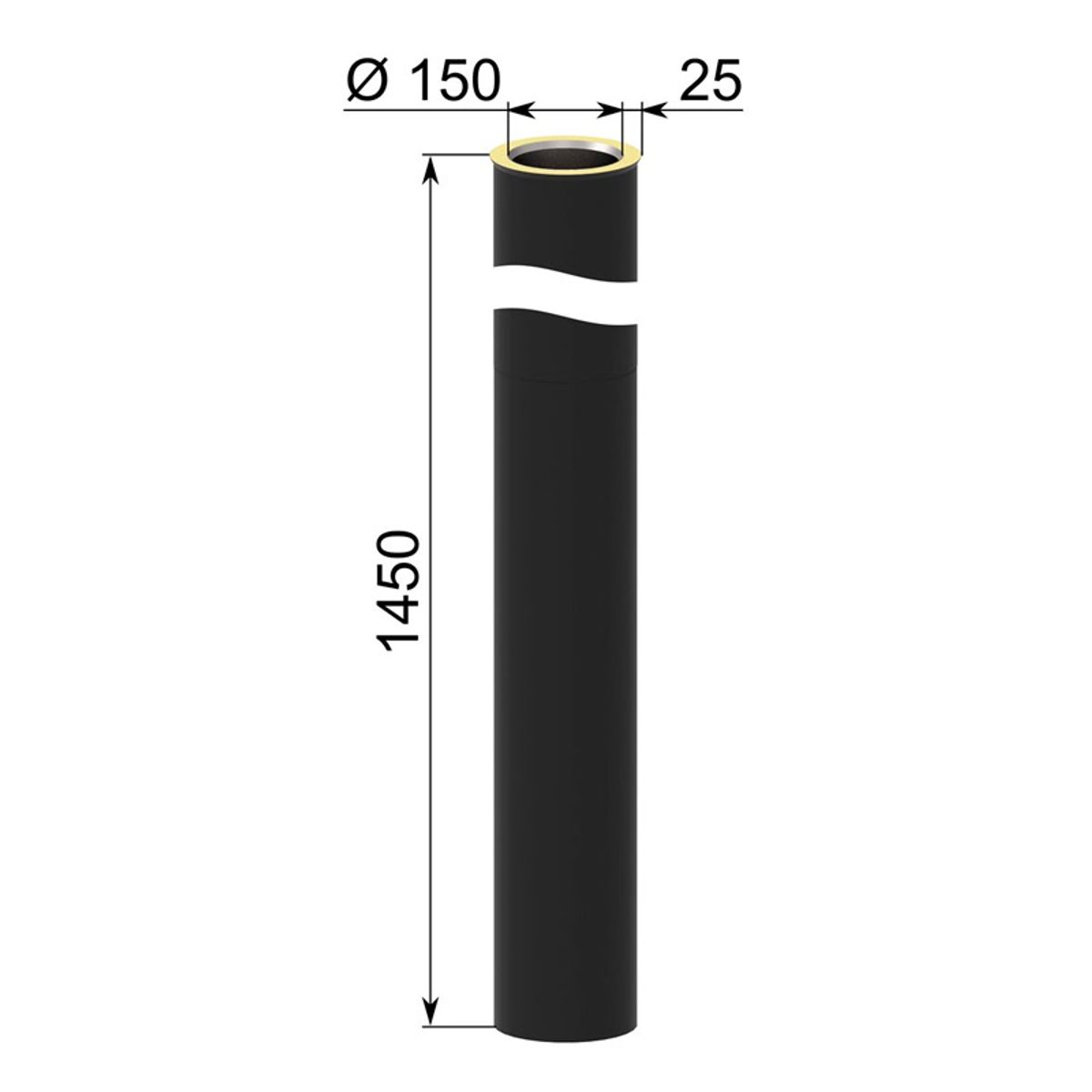 Halvisoleret startmodul, 1000-1950 mm - 1450 mm