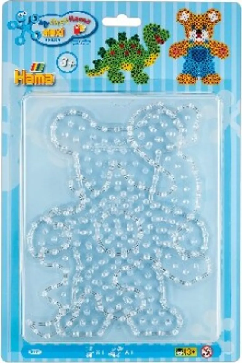 Hama Maxi Perleplader - Bamse Og Dinosaur - Transparent - 8101