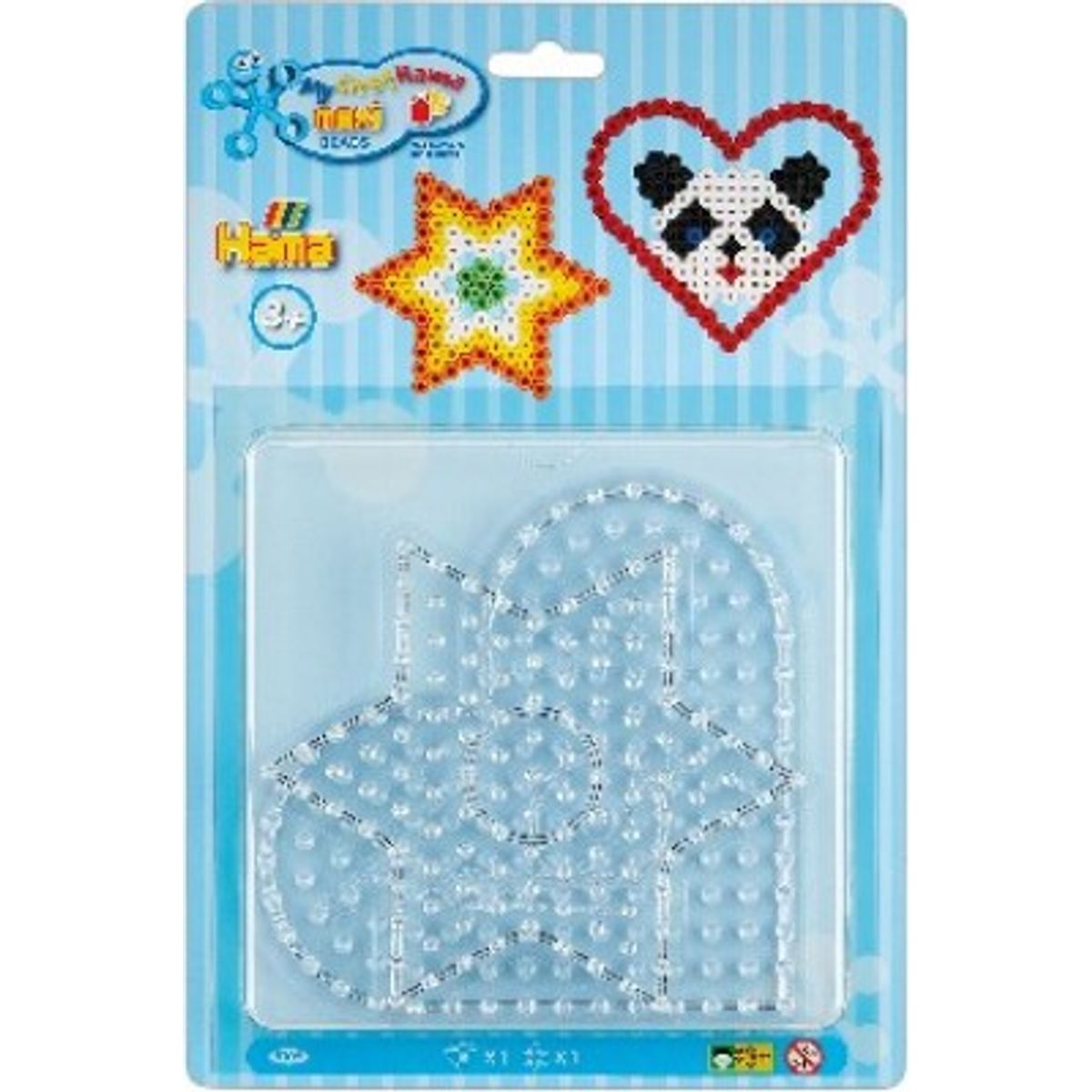 Hama Maxi Perleplader - Hjerte Og Stjerne - Transparent - 8105