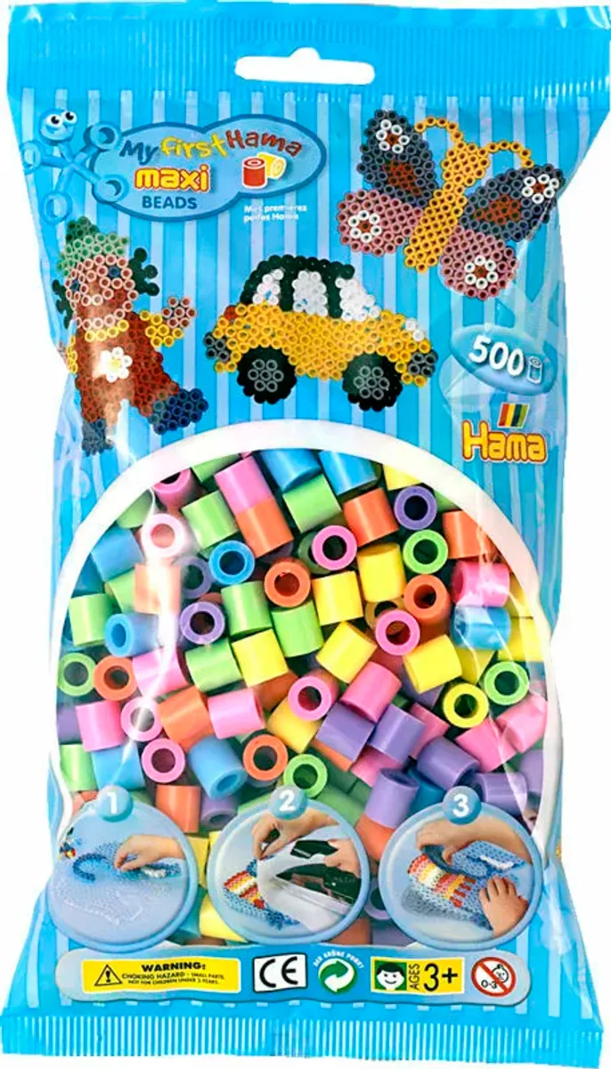 Hama maxi perler 500 pastel mix