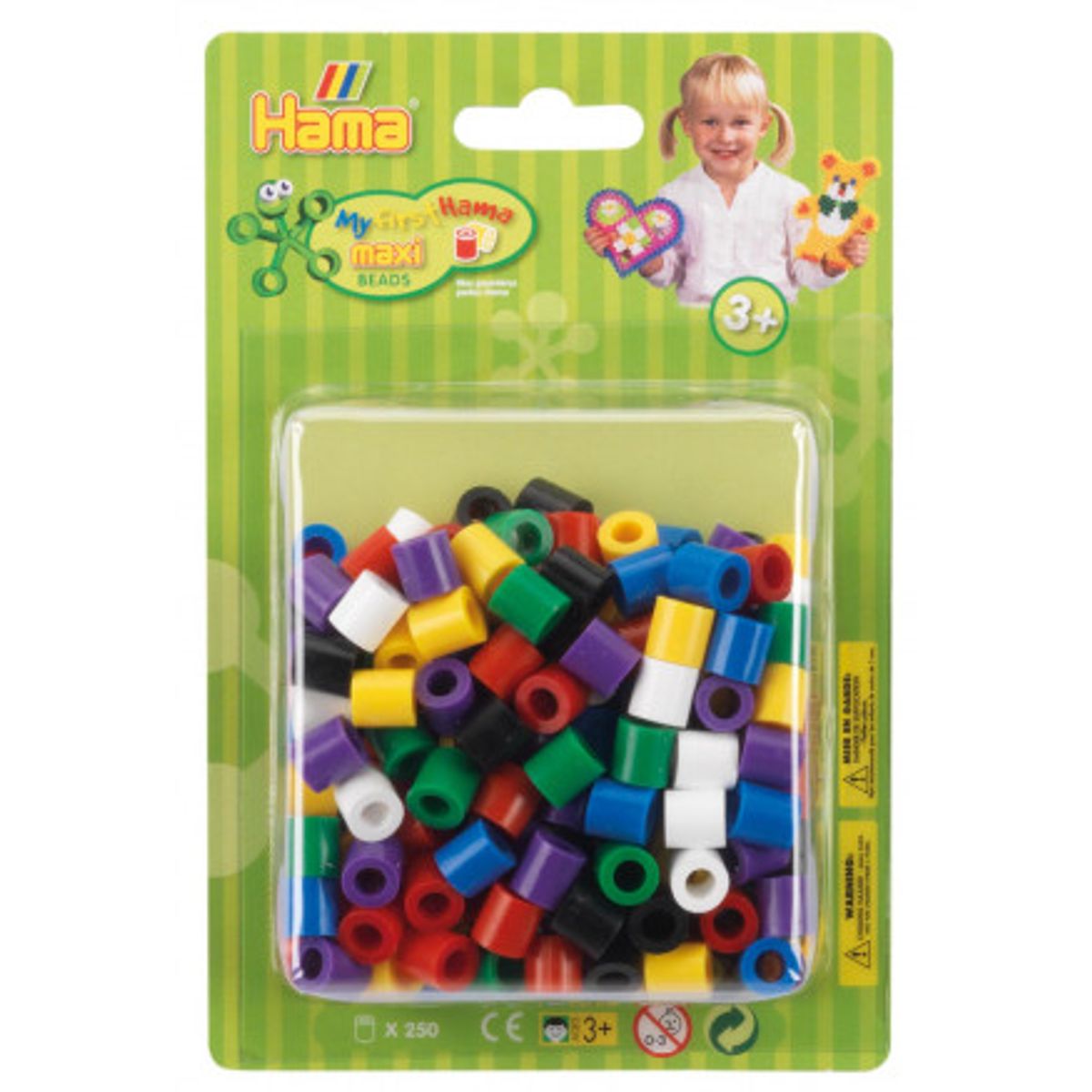 Hama Maxi Perler Blisterpak 8520 Mix 00 - 250 stk