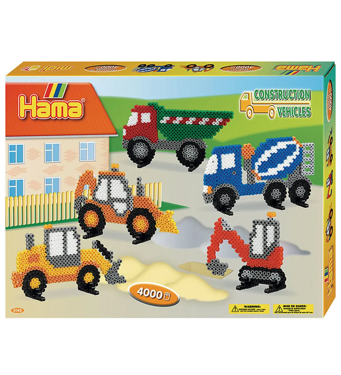 Hama Midi Gaveæske - 4000 stk - Construction Vehicles