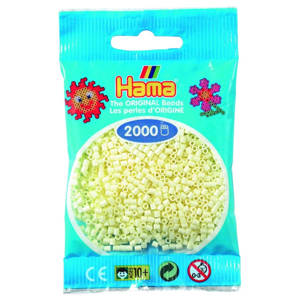 Hama Mini Perler 2.000 stk creme - Mini (501-02)