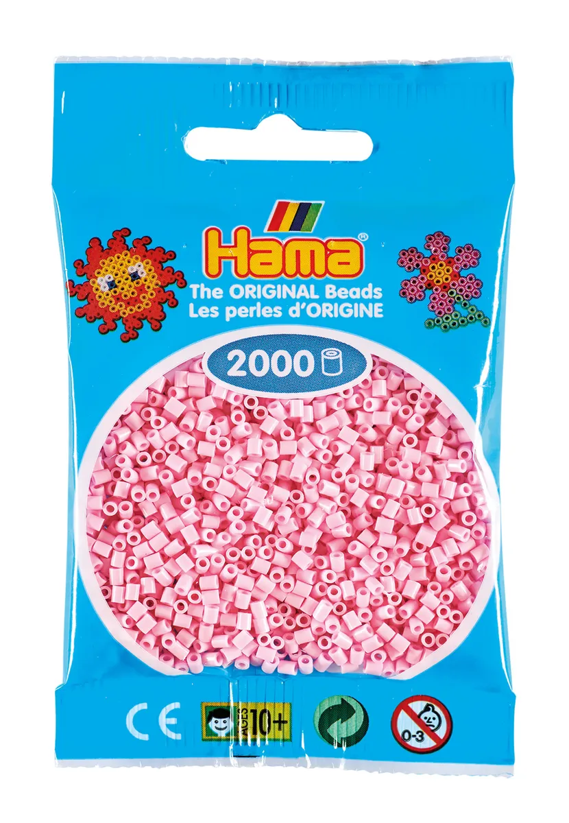 Hama Mini Perler 2.000 stk pastel rosa - Mini (501-95)