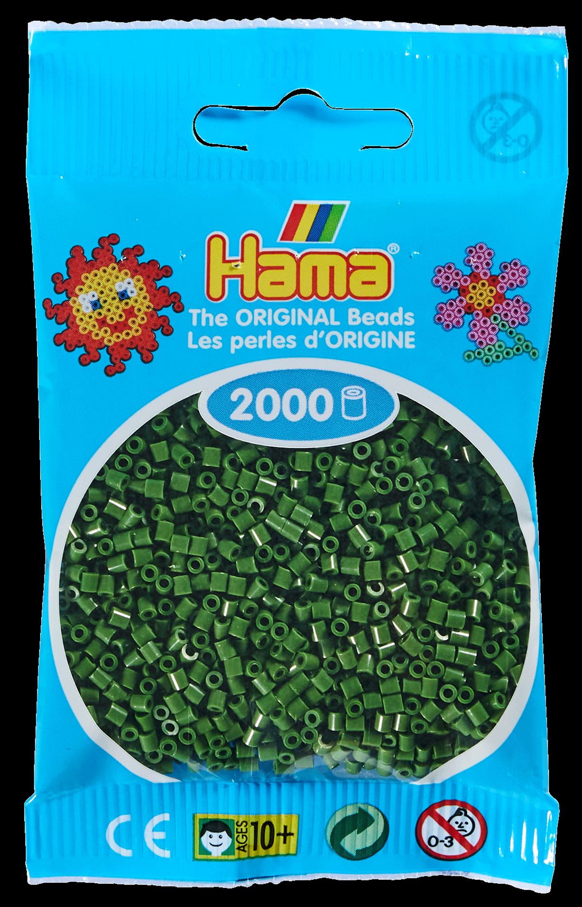 Hama Mini Perler 2.000 stk skovgrøn - Mini (501-102)