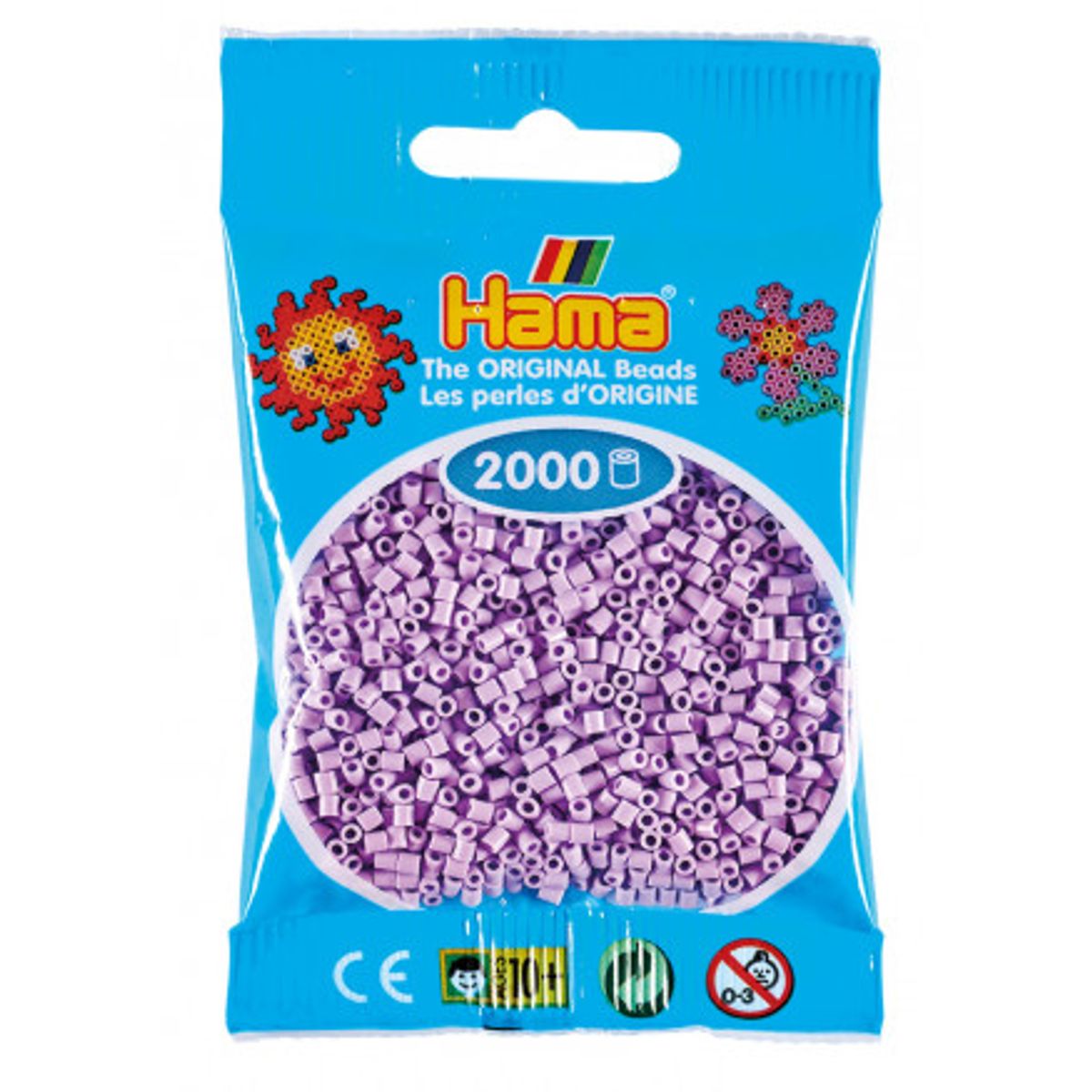 Hama Mini Perler 501-96 Pastel Lilla - 2000 stk