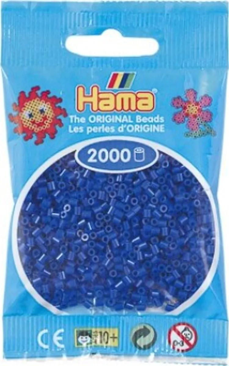 Hama Mini Perler - Blå - 2.000 Stk. - 501-08