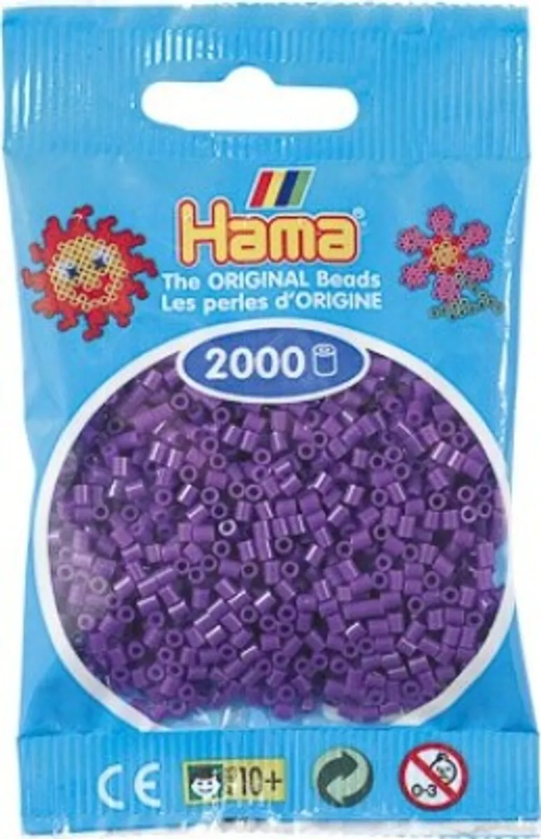 Hama Mini Perler - Lilla - 2.000 Stk. - 501-07