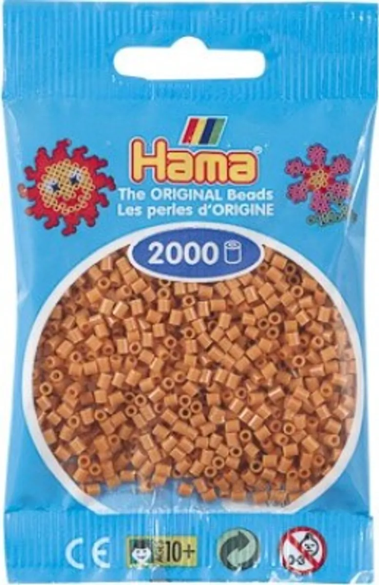 Hama Mini Perler - Lysebrun - 2.000 Stk. - 501-21