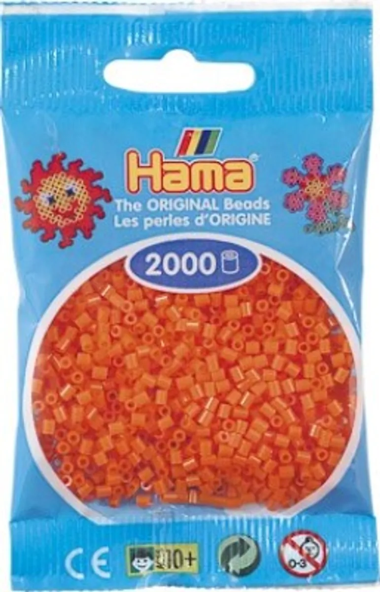 Hama Mini Perler - Orange - 2.000 Stk. - 501-04