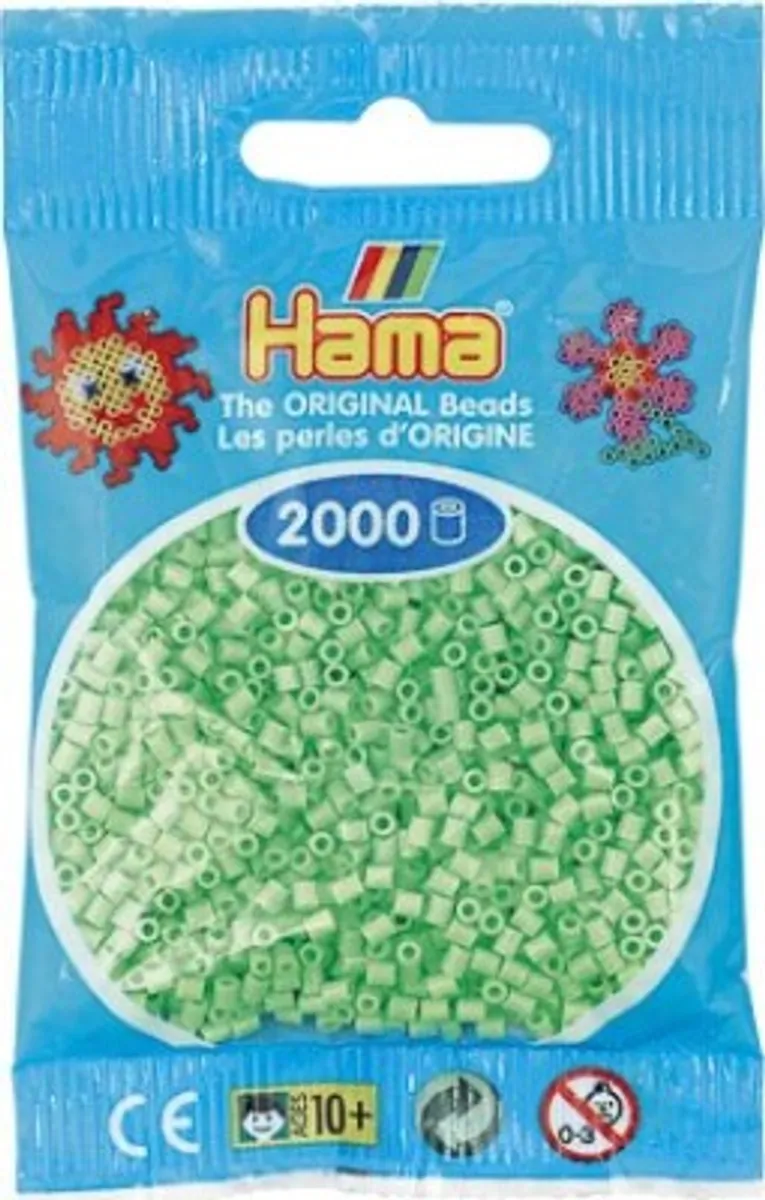 Hama Mini Perler - Pastel Grøn - 2.000 Stk. - 501-47