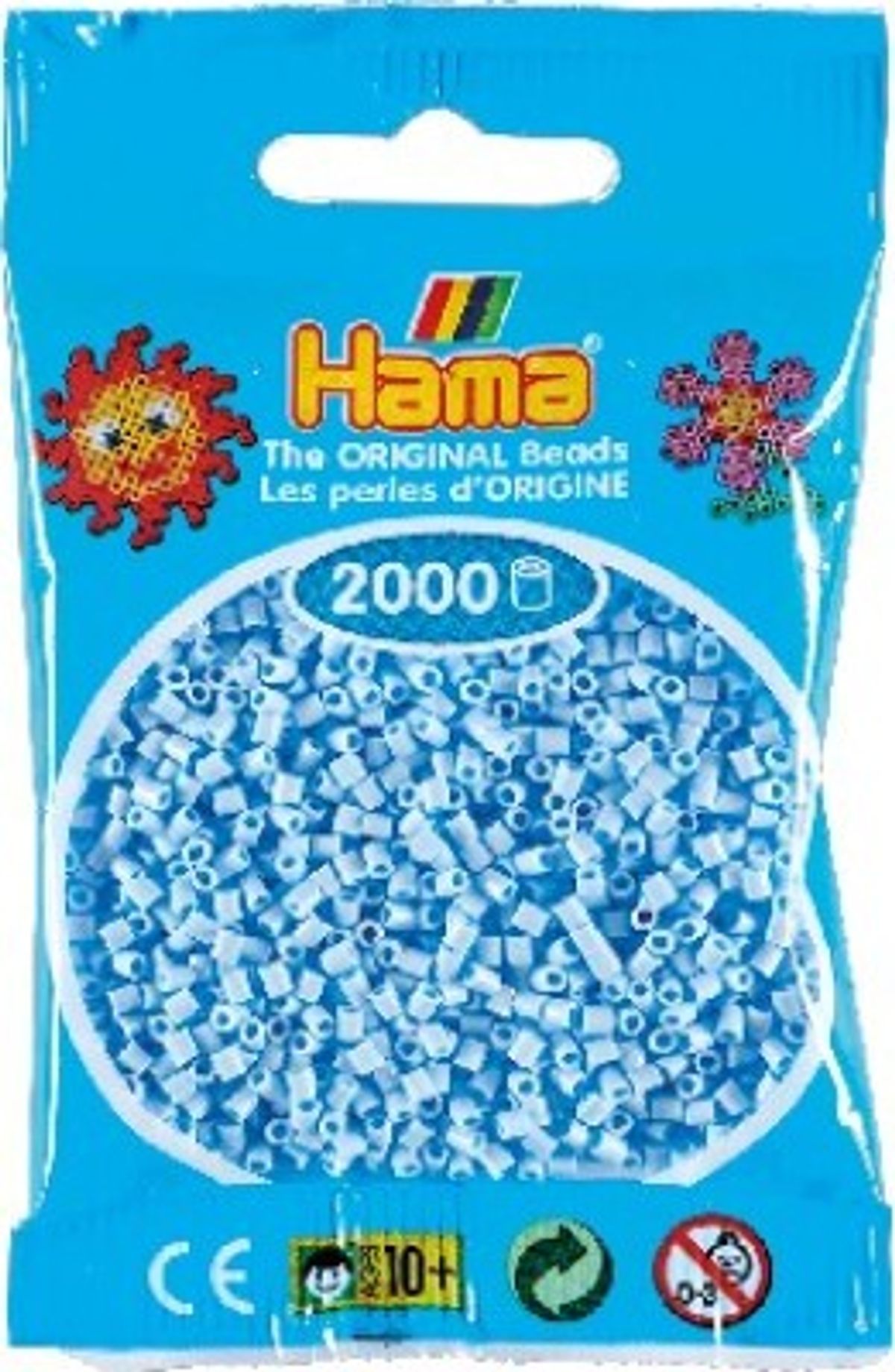 Hama Mini Perler - Pastel Isblå - 2.000 Stk. - 501-97