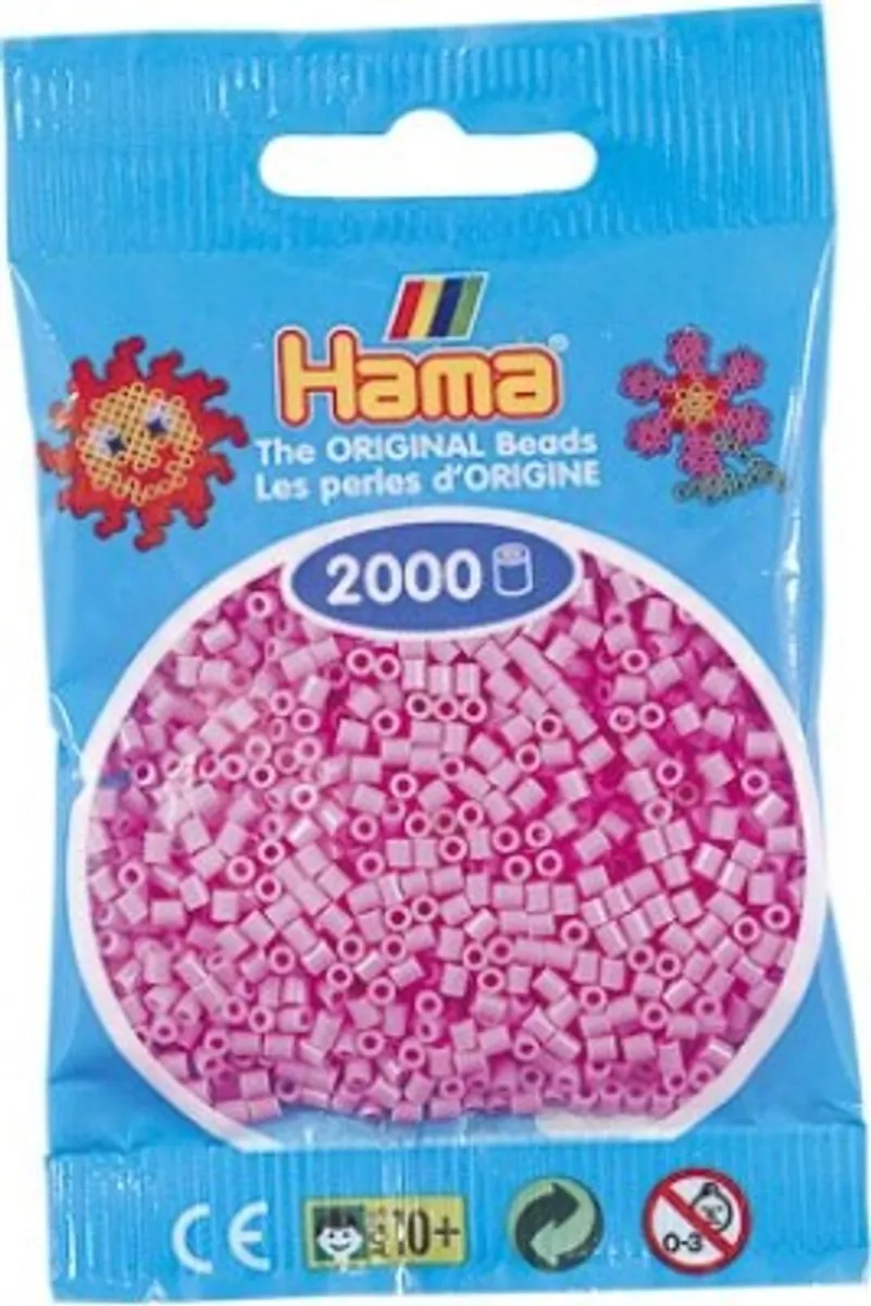 Hama Mini Perler - Pastel Pink - 2.000 Stk. - 501-48