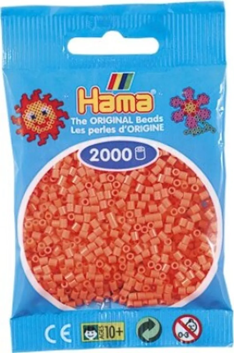 Hama Mini Perler - Pastel Rød - 2.000 Stk. - 501-44