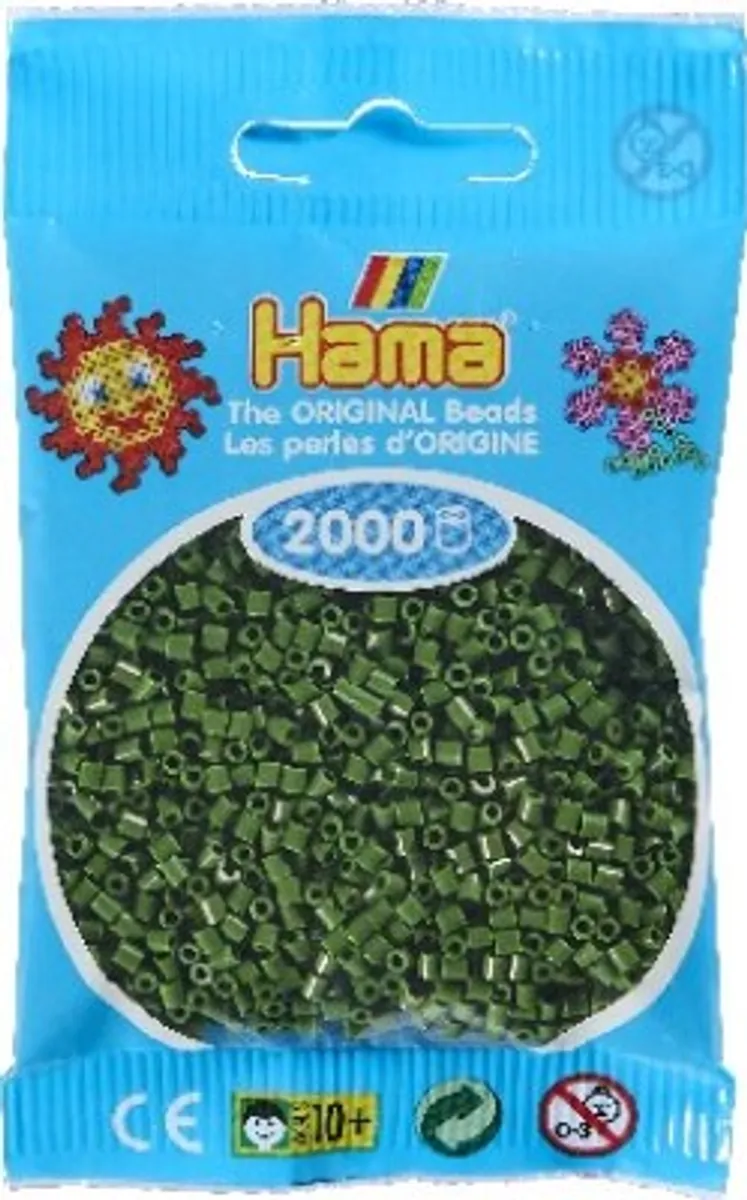 Hama Mini Perler - Skovgrøn - 2.000 Stk. - 501-102