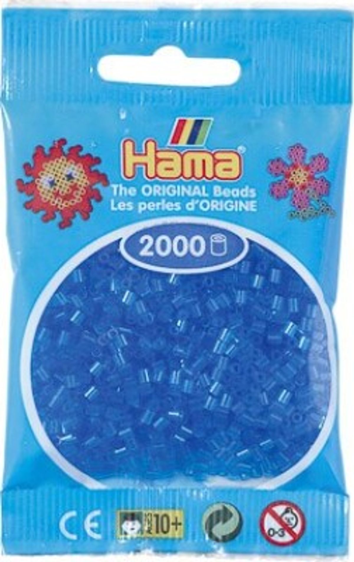 Hama Mini Perler - Transparent Blå - 2.000 Stk. - 501-15