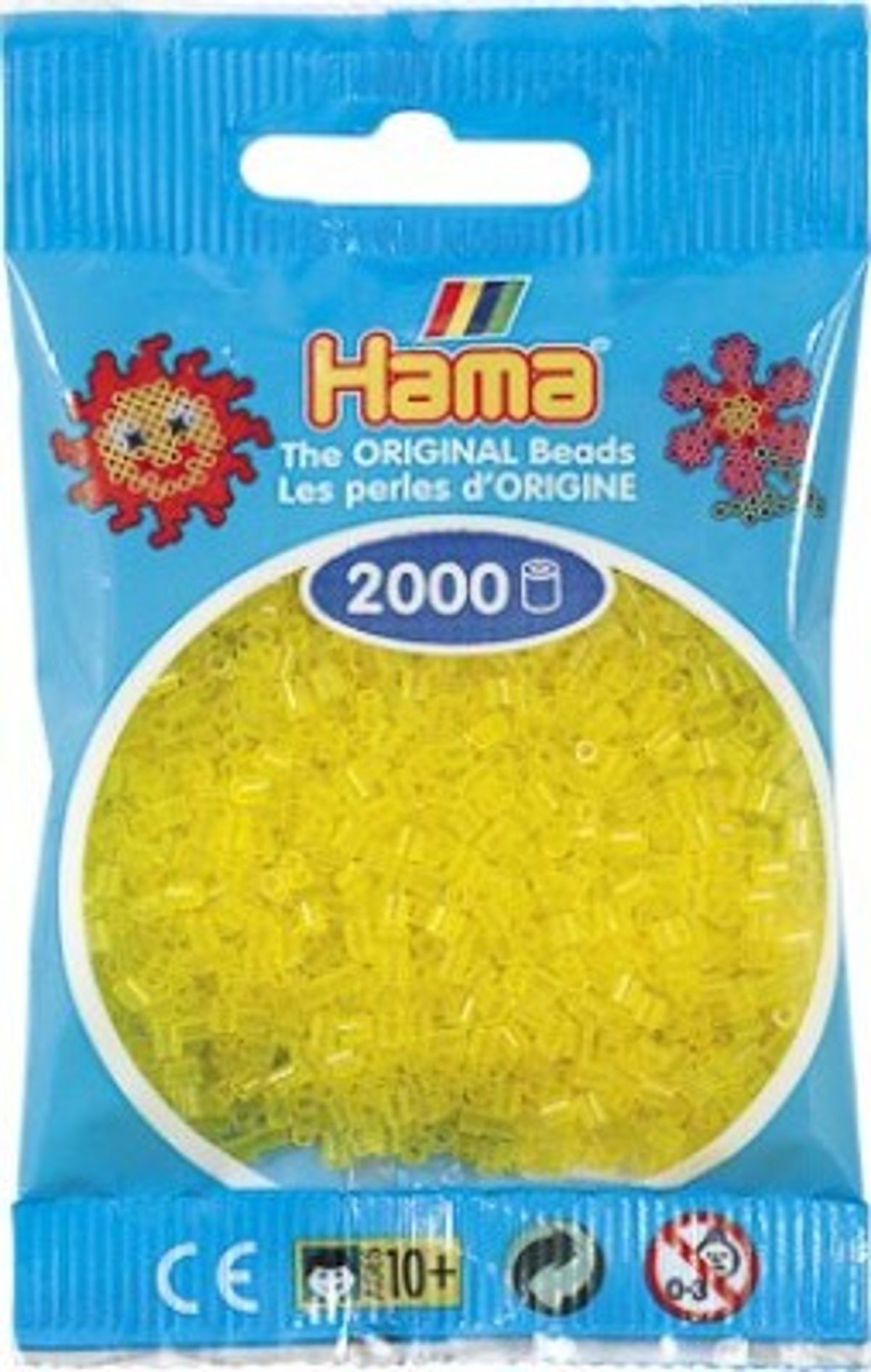 Hama Mini Perler - Transparent Gul - 2.000 Stk. - 501-14